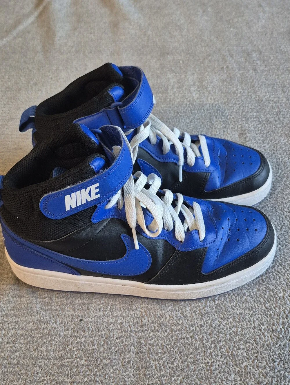 Nike Court Borough 6Y Mid 2 GS Youth Game Royal Black DM8872-001 Shoes,